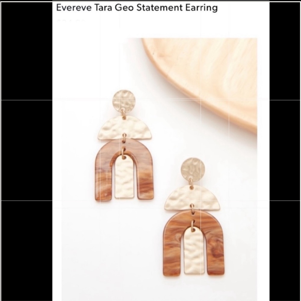 Evereve Tara Geo statement earring size 1.75” - Picture 10 of 10